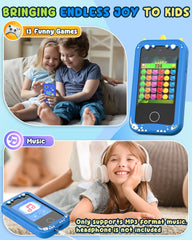 UCIDCI Dinosaur phone showing learning games to support early alphabet practice.
