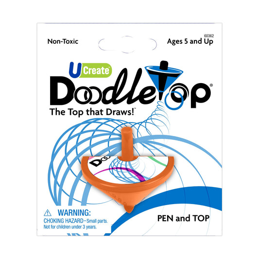 UCREATE Doodletop Twister Kit top and pen creating colorful spirals for kids