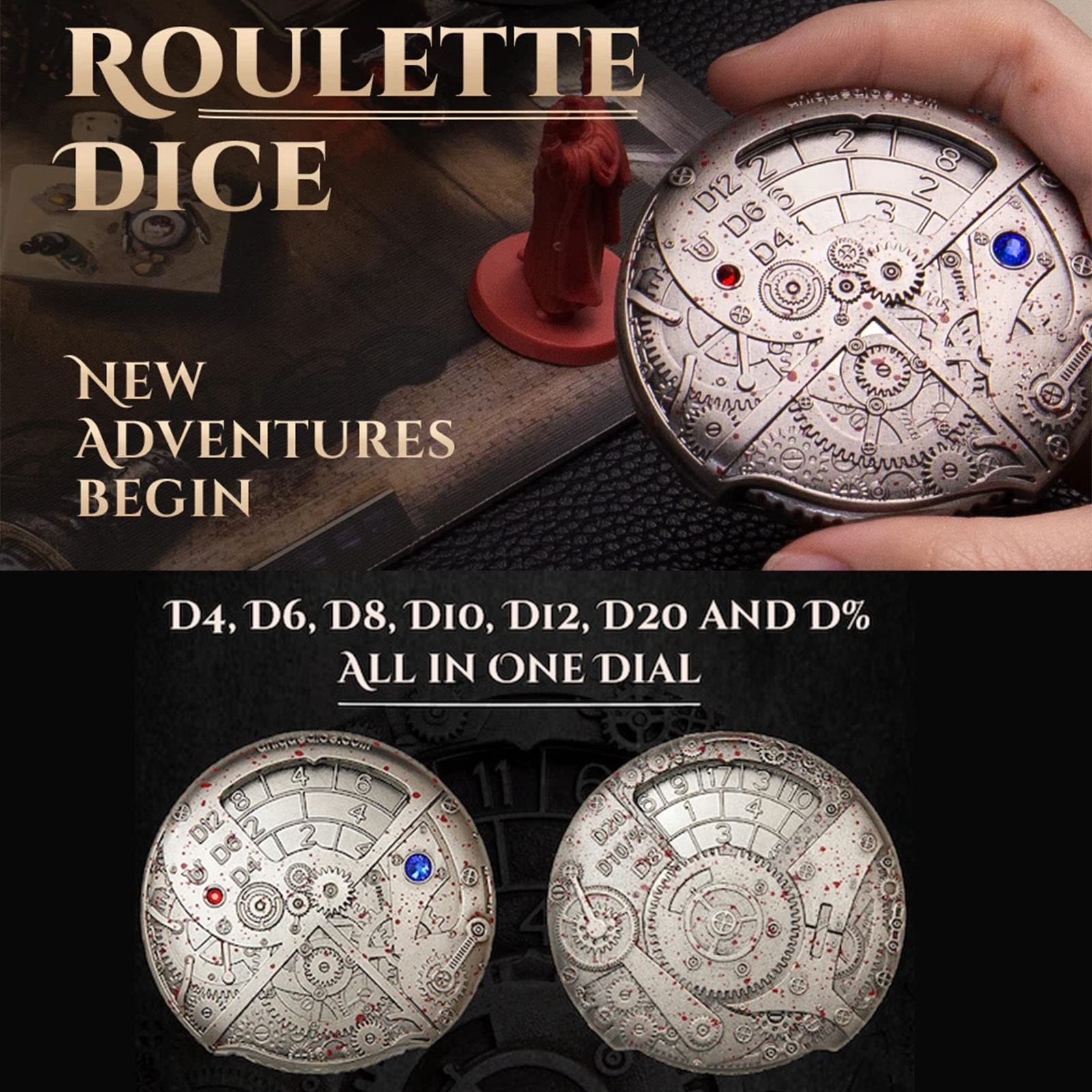 UD UNIQUE DICE mechanical dial highlights a tactile, dramatic spin