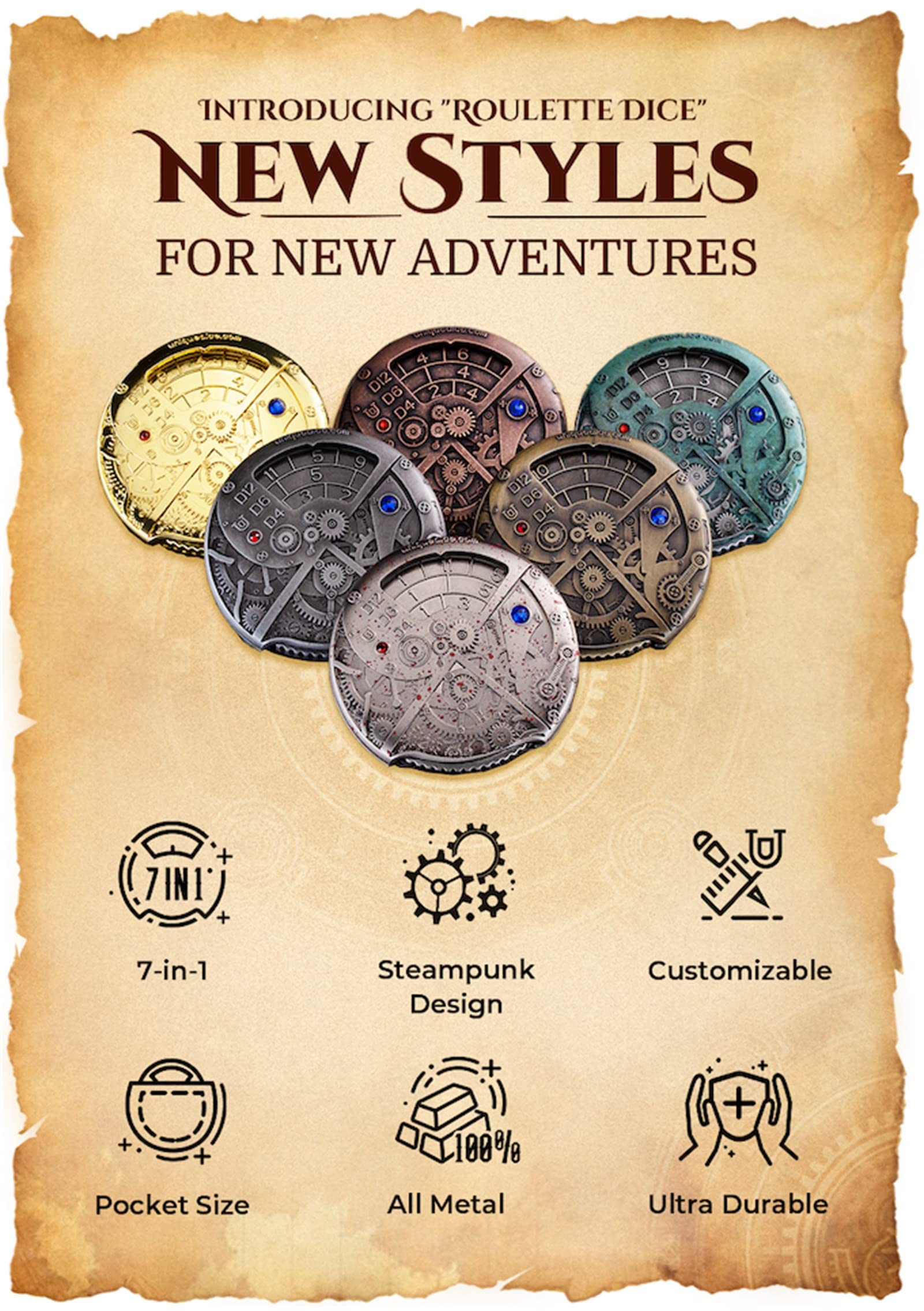 UD UNIQUE DICE zinc alloy die built for durable tabletop sessions