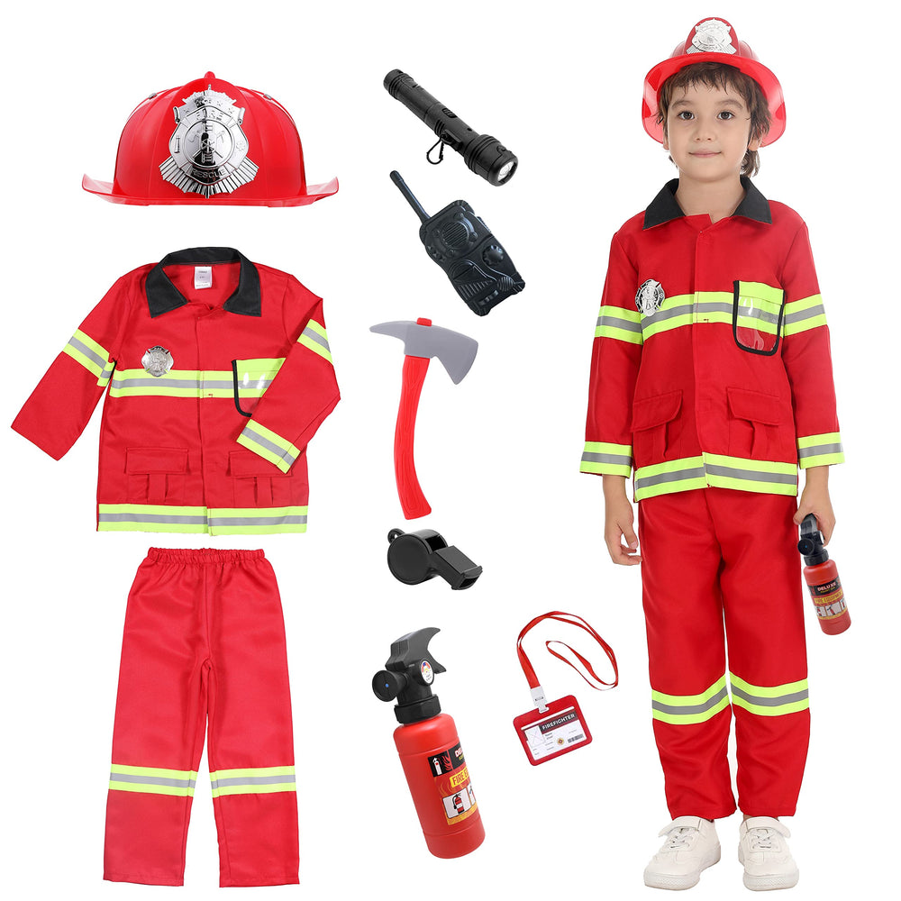 Udekit Fire Chief helmet for kids, comfortable for pretend play.
