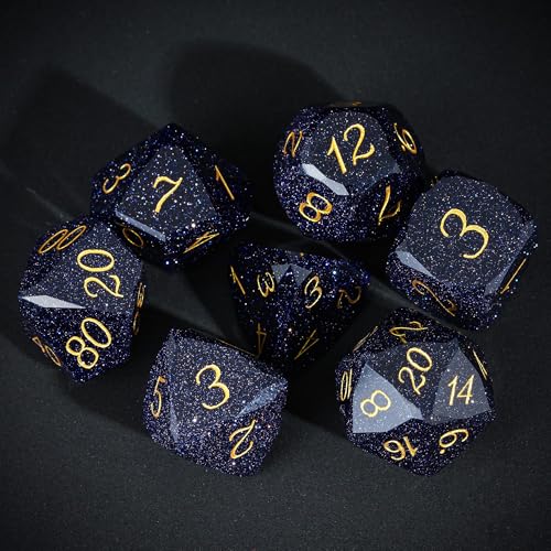 UDIXI blue sandstone DND dice in sunlight for vivid gameplay visuals.