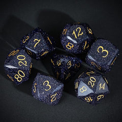 UDIXI blue sandstone DND dice in sunlight for vivid gameplay visuals.