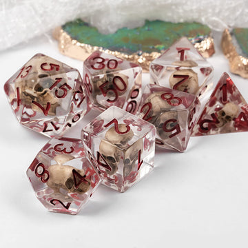 UDIXI Skull DND Dice ready for tabletop adventures and sessions.