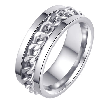 Udolfly fidget ring in premium titanium material for durable daily wear.