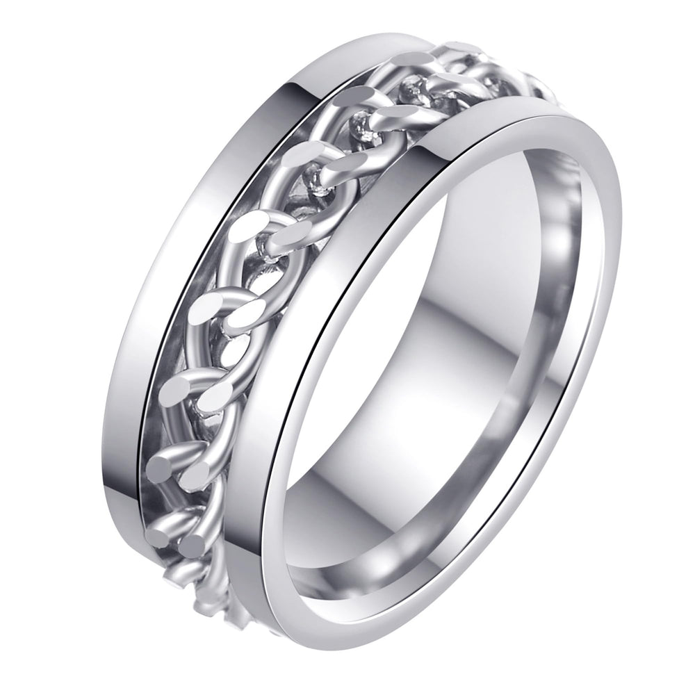 Udolfly fidget ring in premium titanium material for durable daily wear.