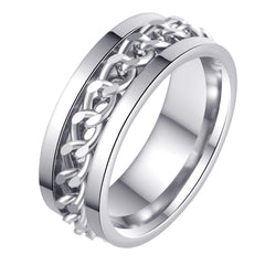 Udolfly fidget ring in premium titanium material for durable daily wear.