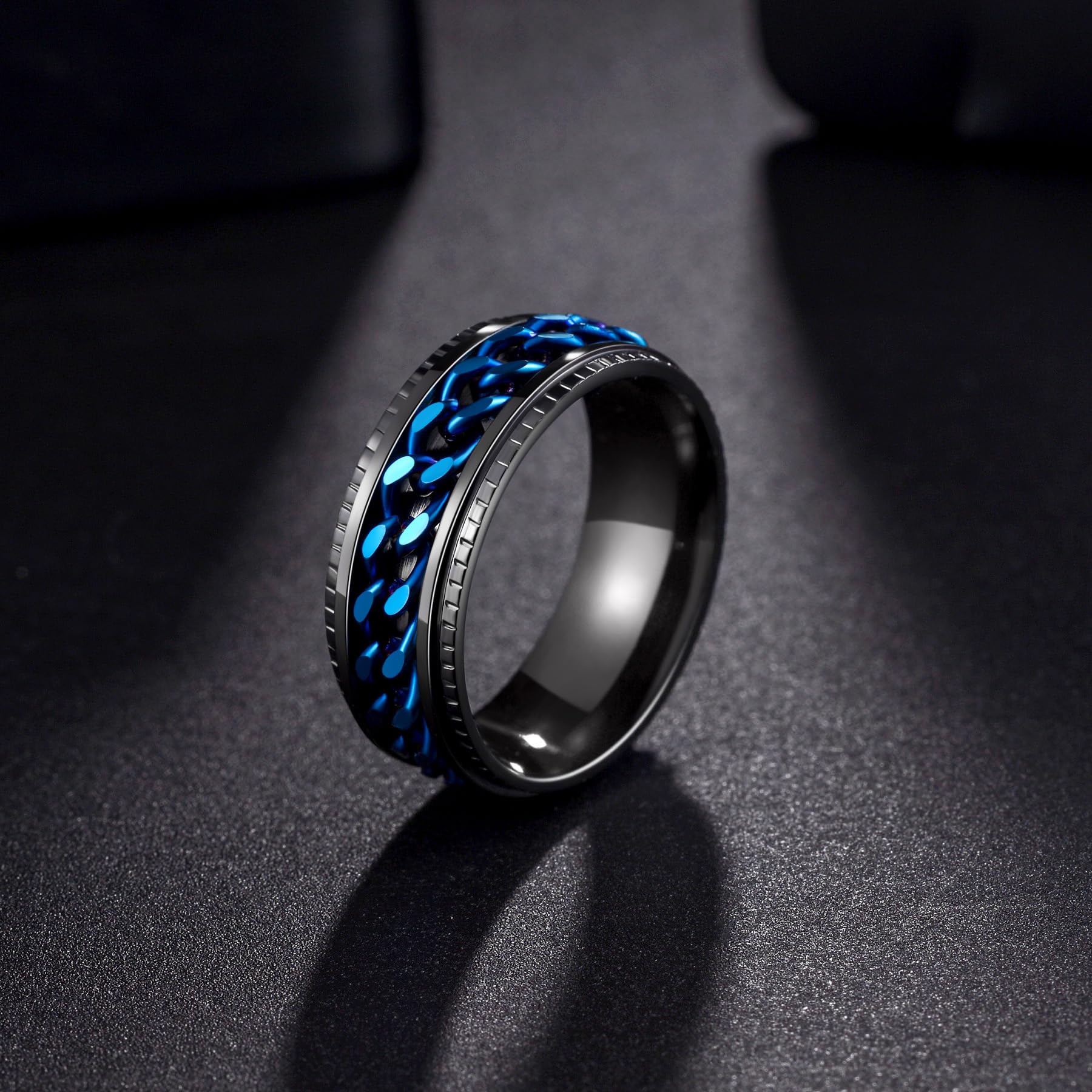 Udolfly polished titanium steel ring for all-day comfort