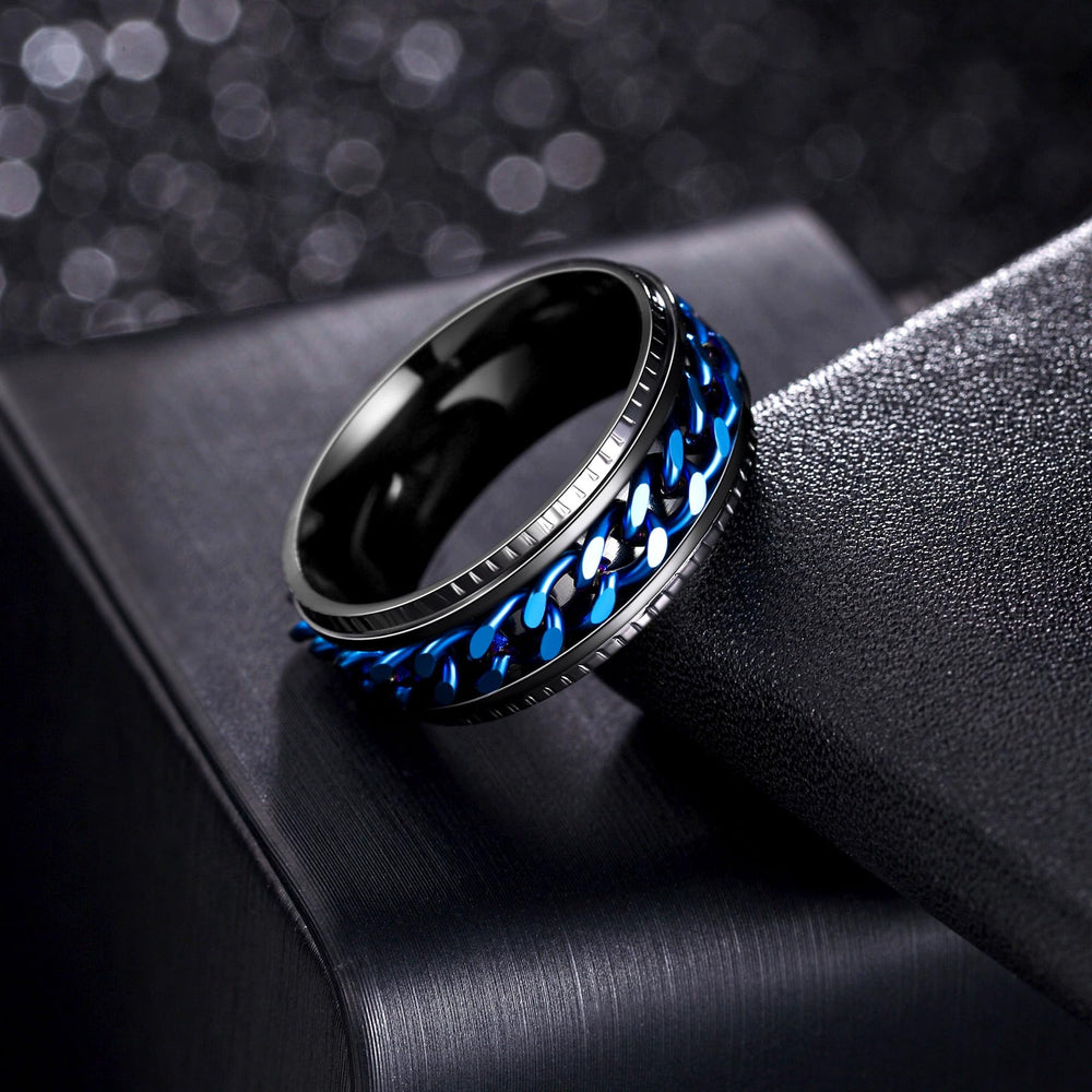 Udolfly titanium steel ring 8mm black for durable daily wear