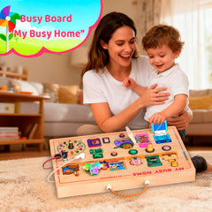 UdoUto Busy Home board plug and socket for safe exploration of daily tasks.