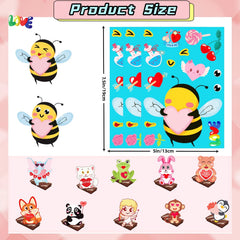UDTAATO easy peel Valentines stickers for quick, mess free use