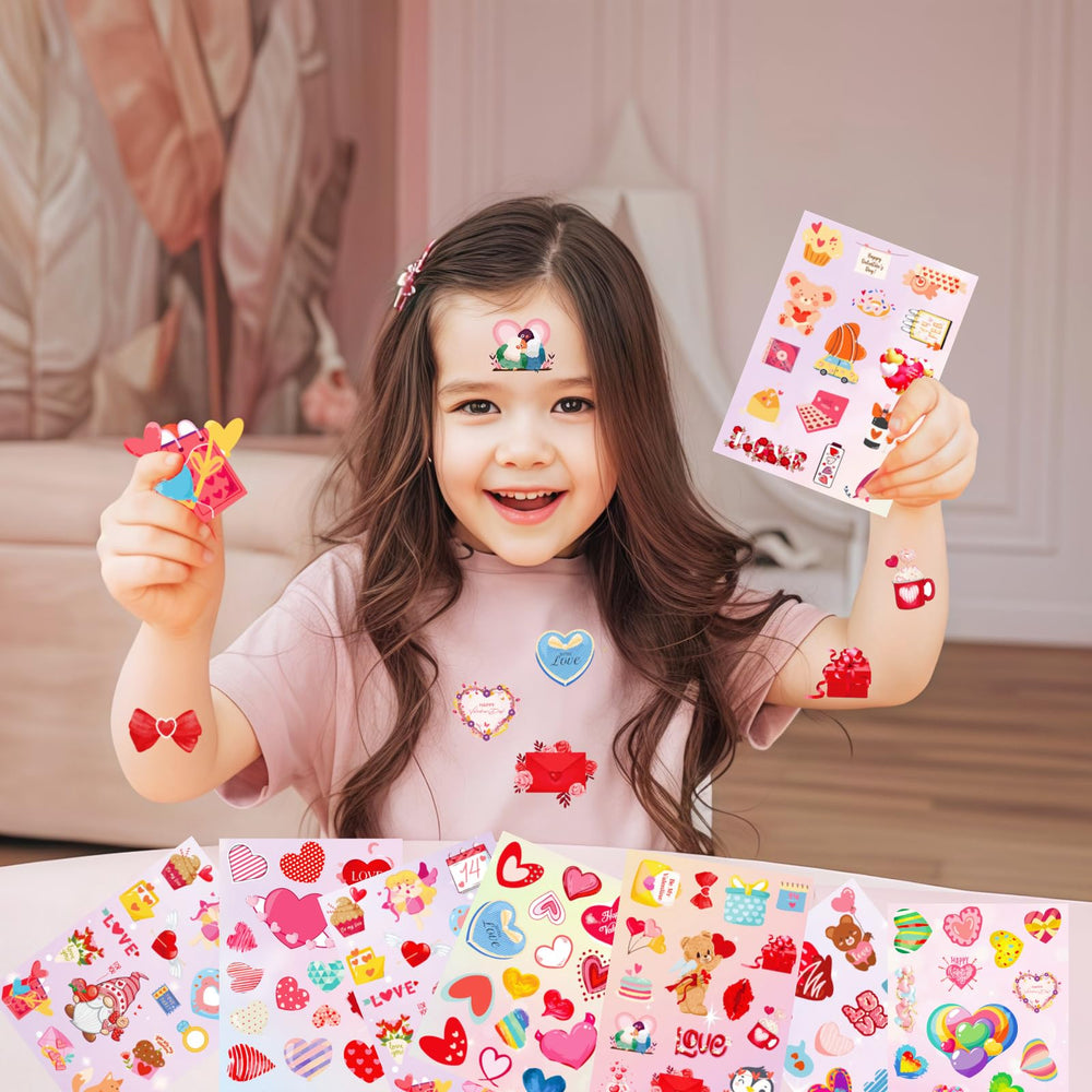 UDTAATO heart stickers for kids crafts, durable and versatile for cards and envelopes