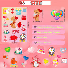 UDTAATO valentines stickers for kids crafts, great for scrapbooking and gift tag decorations