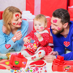 UDTAATO waterproof heart stickers, easy-peel and long-lasting for cups, cards, and envelopes