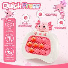 Ueghz Axolotl Pop Game four modes, versatile play for kids and teens