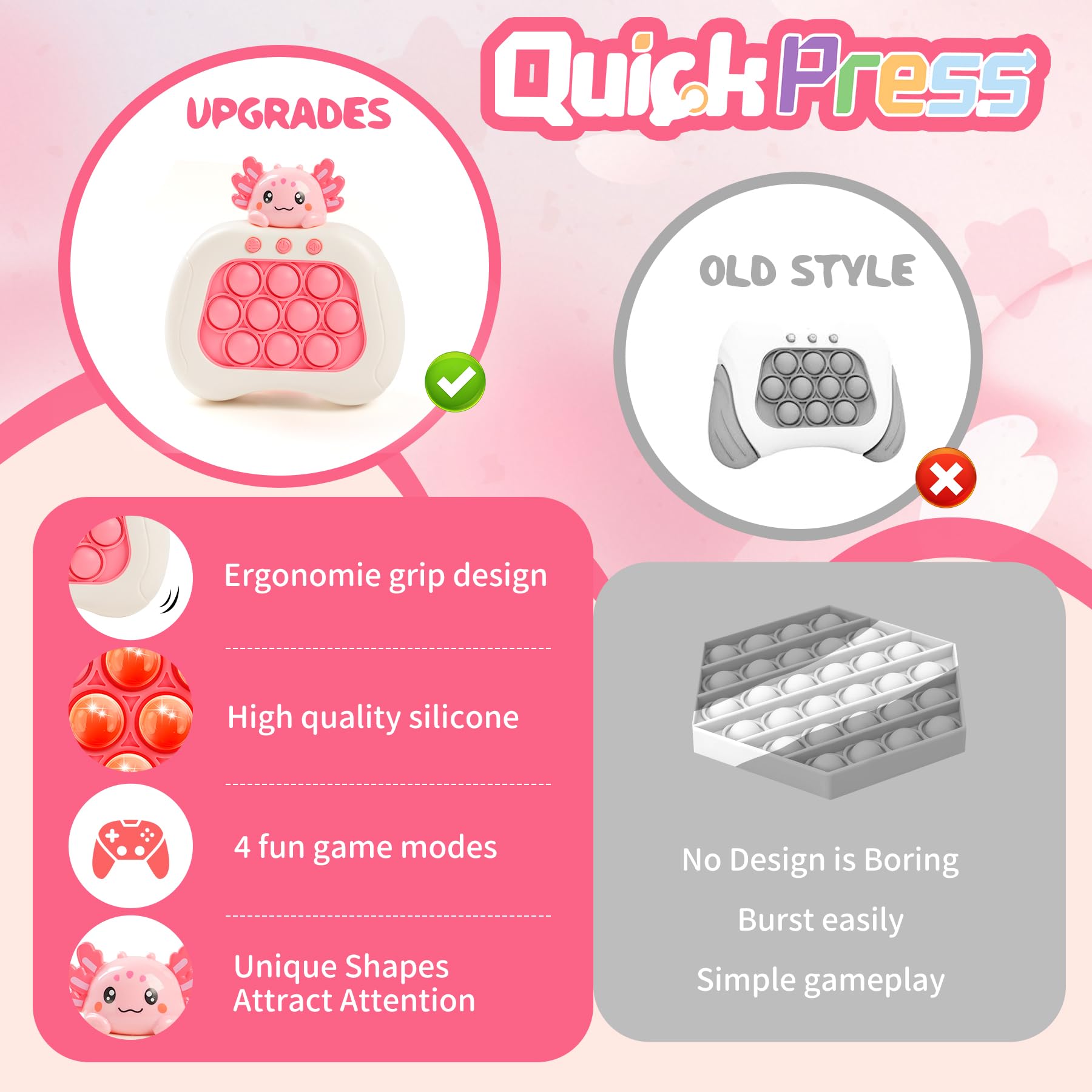 Ueghz Axolotl Pop Game teen gift option, trendy and entertaining