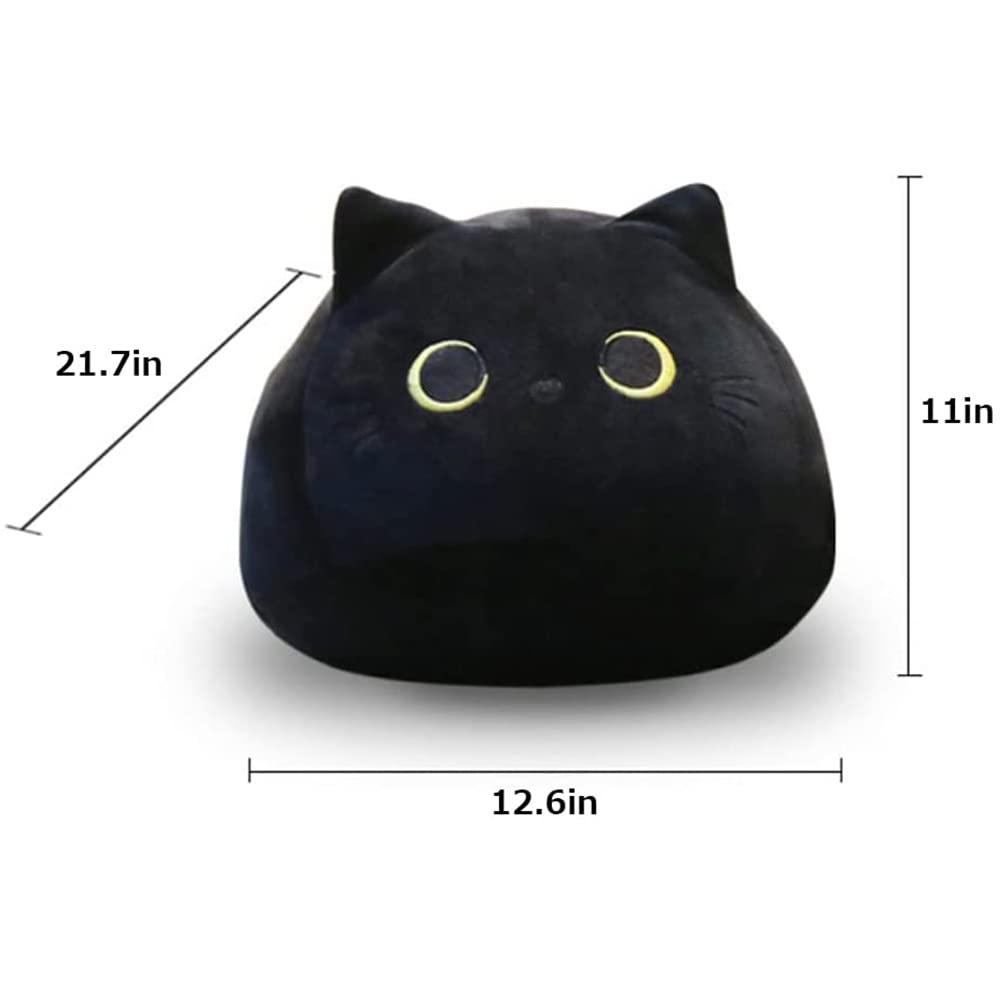 UEncounter Black Cat plush face close-up showing soft fabric, ideal for bedtime snuggles