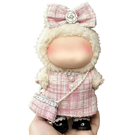 Ueuo LABUBU 17cm doll dress with Style J soft fabric for cozy play