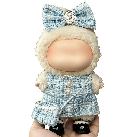 Ueuo Labubu 17cm doll dress set ready for quick outfit changes and cute poses.
