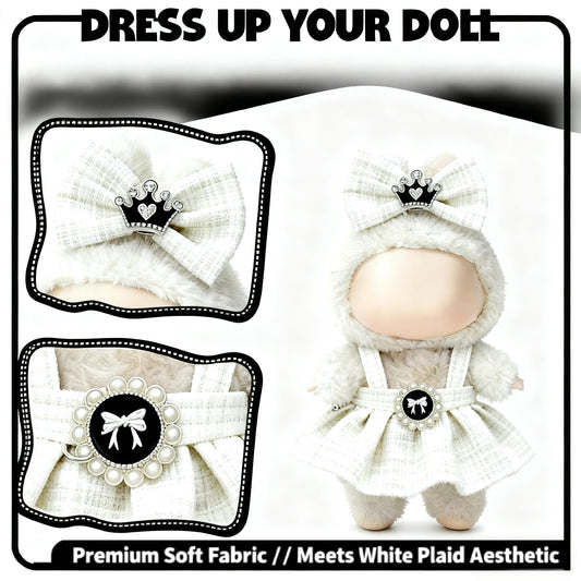 Ueuo LABUBU dress and hairpin set style F adds cute accents for pretend play.