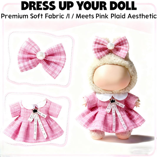 Ueuo LABUBU dress set, soft fabrics for cozy play sessions.