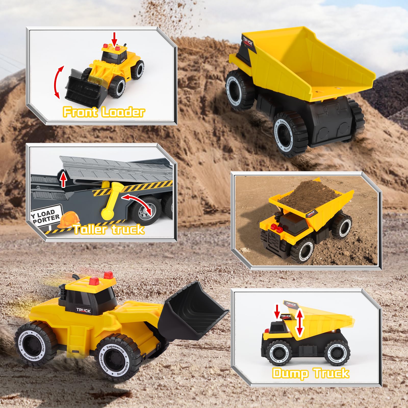 UFLJPKS detachable cab feature enables realistic loading and unloading play.