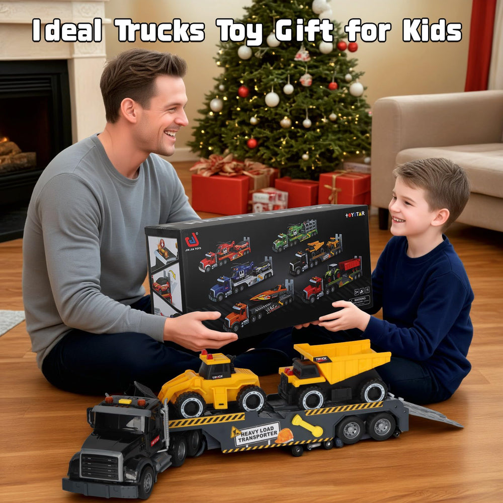 UFLJPKS kids explore imaginative play with a durable transporter truck.