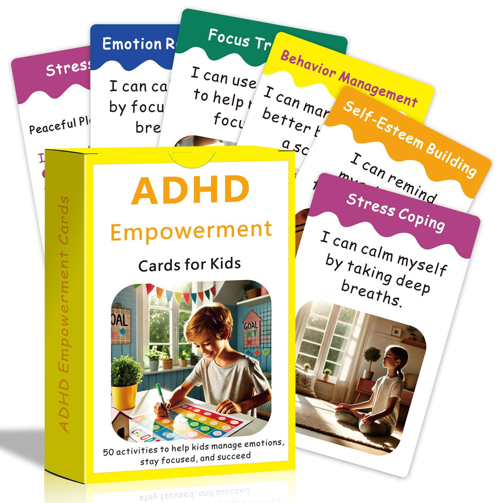 Uflognirz ADHD tools for kids set with 50 strategies for focus and emotional regulation