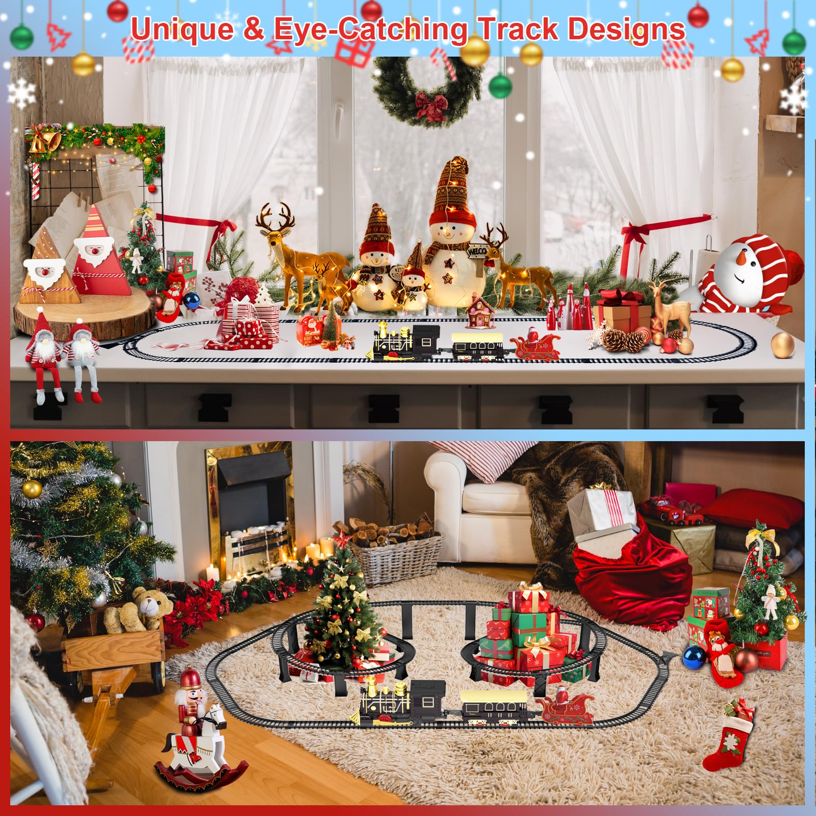 UFULMN double-layer track with numbered pillars helps kids learn to build and guide slopes.
