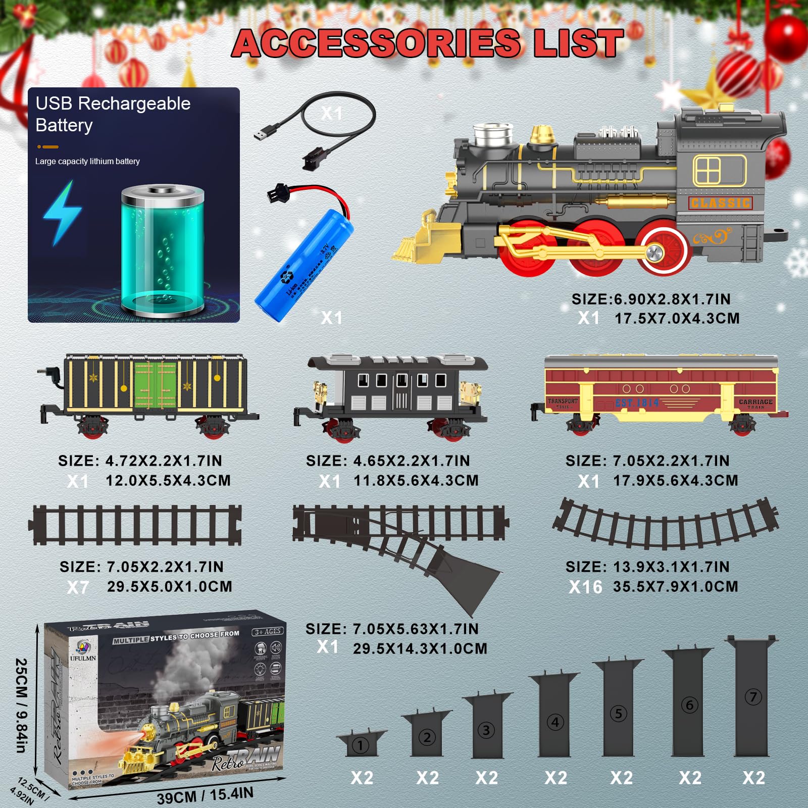 UFULMN lights and sounds train set enhancing immersive playtime