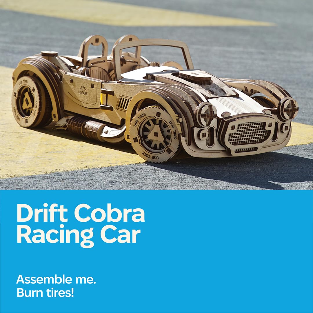 UGEARS Drift Cobra assembly progress highlights step-by-step build