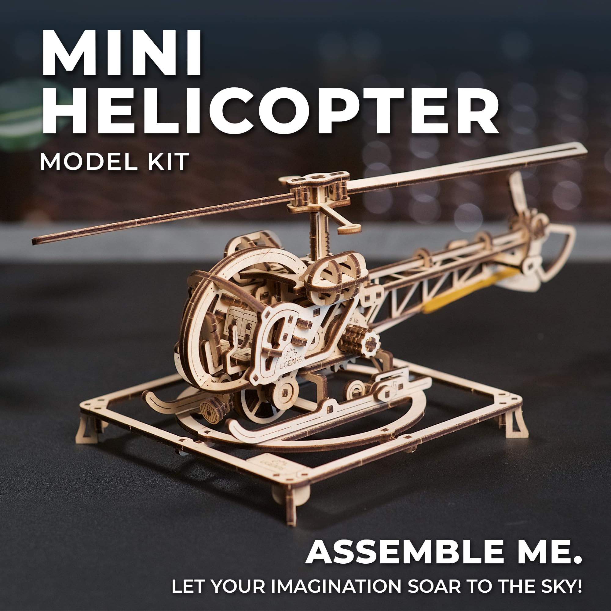 UGEARS retractable wheels add authentic action and compact desk-ready silhouette