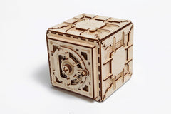UGEARS Model Safe Kit mechanism close-up highlights laser-cut precision
