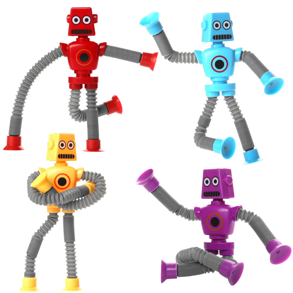 UGJ Robot Pop Tube suction cup bundle for engaging sensory exploration and fidget play
