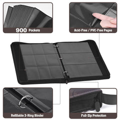 UGYAZX three-ring binder interior demonstrates easy customization with removable pages.