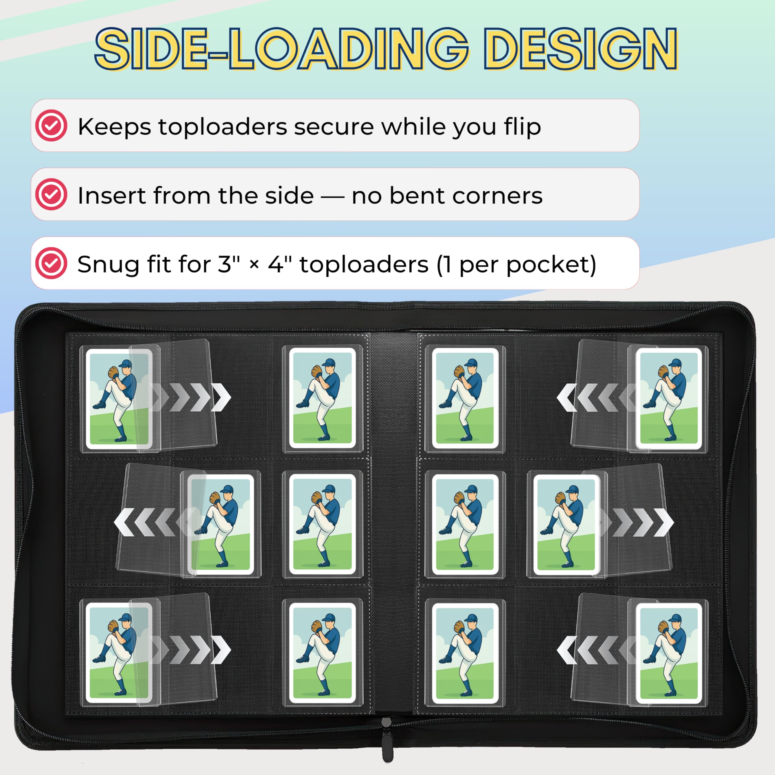 UGYAZX includes 20 two-sided 9-pocket pages for efficient filing