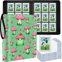 UGYAZX top loader binder with frog-mushroom cover for stylish card storage