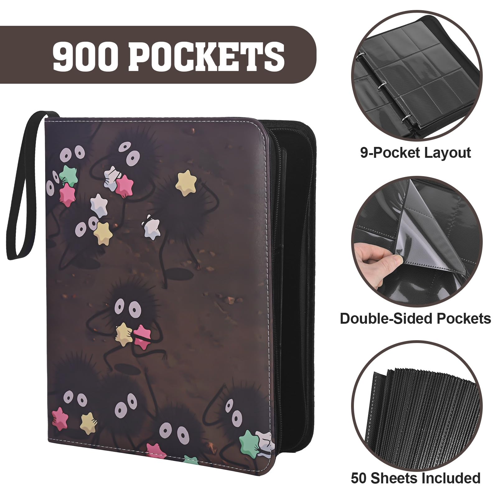 UGYAZX water-resistant PU cover protects cards from dust and splashes during storage.