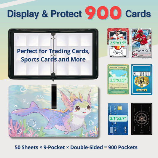 UGYAZX sheets showing 50 double-sided 9-pocket pages for compact storage