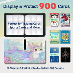 UGYAZX sheets showing 50 double-sided 9-pocket pages for compact storage