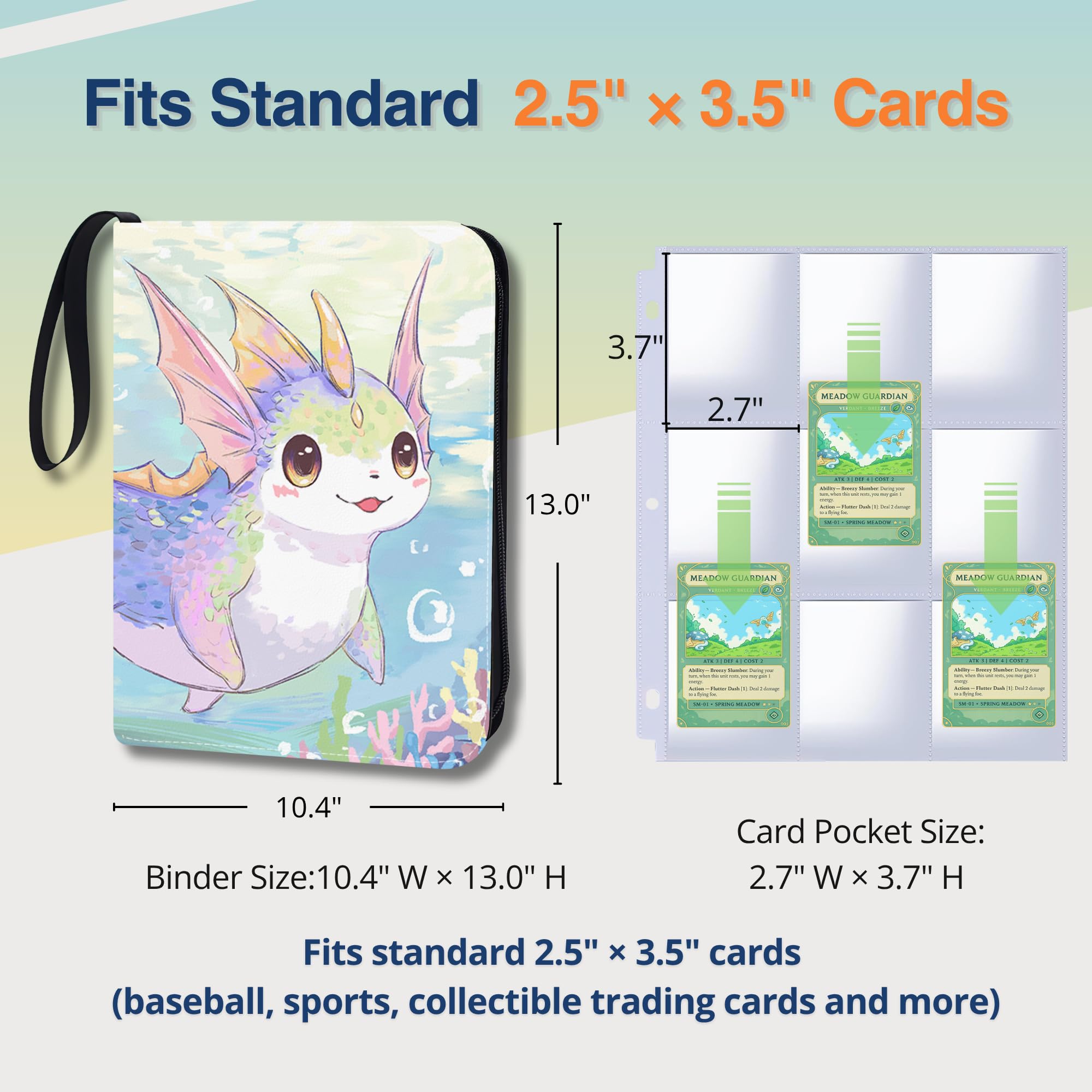UGYAZX acid-free pages protect cards from damage during storage