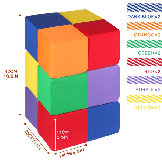 UHAPPYEE foam blocks colourful six colors to boost color recognition