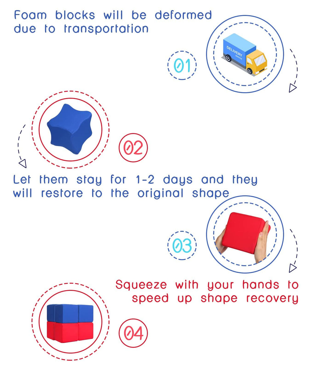 UHAPPYEE foam blocks packaging deformation recovery after transit