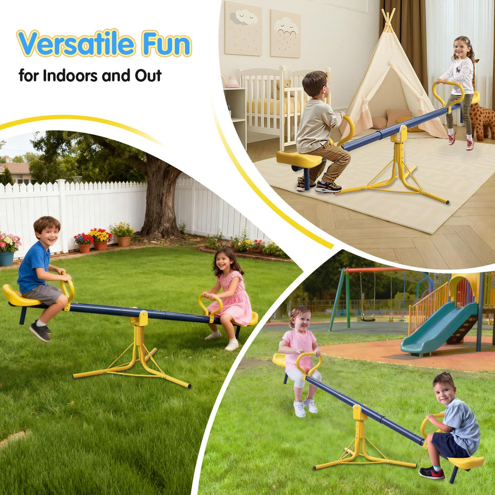 UIABOPZ Teeter Totter bright yellow coating attracts kids and boosts visibility
