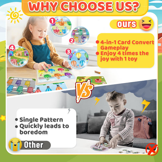 UIIOPJIOM color sorting cards promote color recognition with bright patterns.