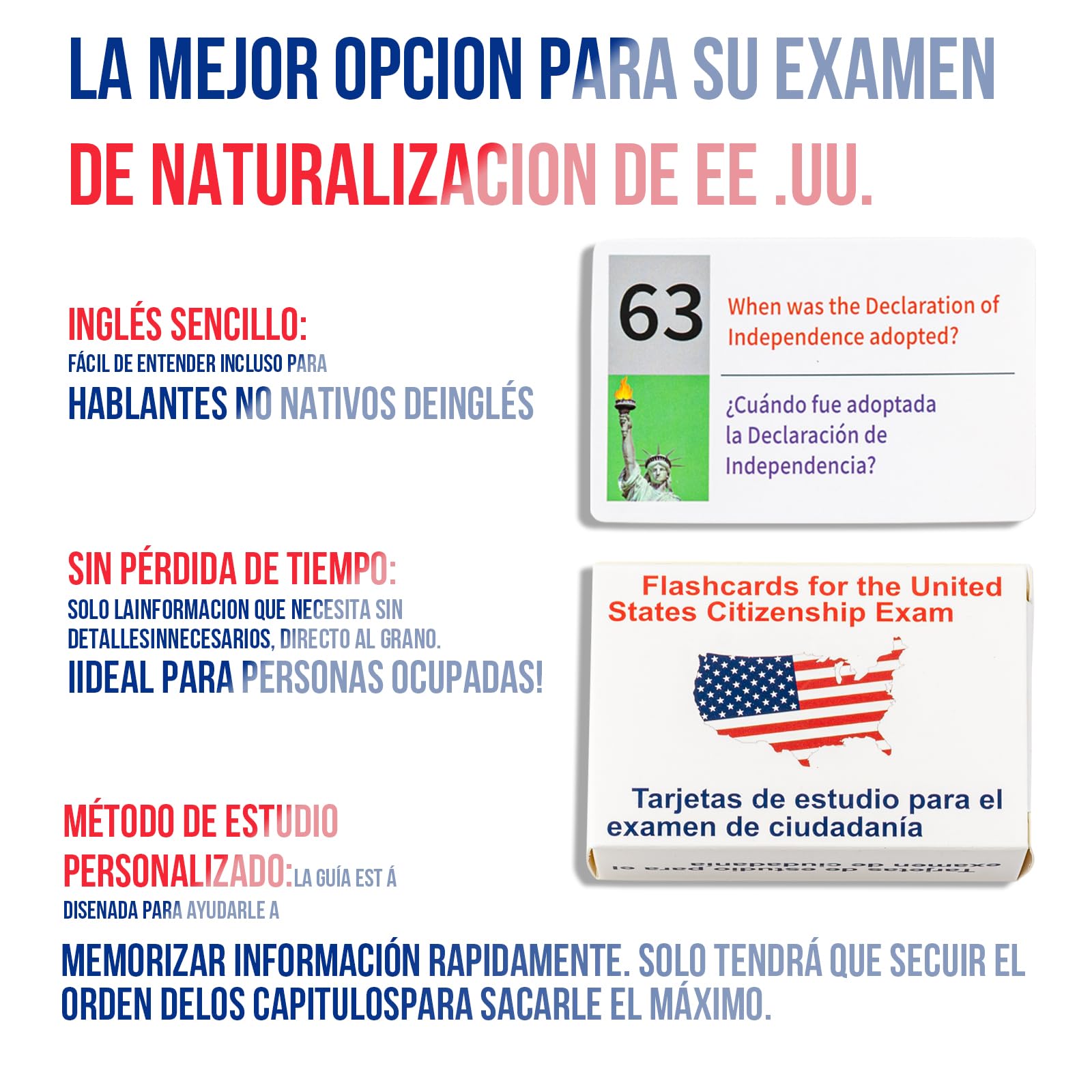 UIONML US Civic Test Flash Card 2026 clear readable layout aids quick review