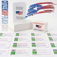 UIONML US Civic Test Flash Card 2026 compact bundle for portable study sessions