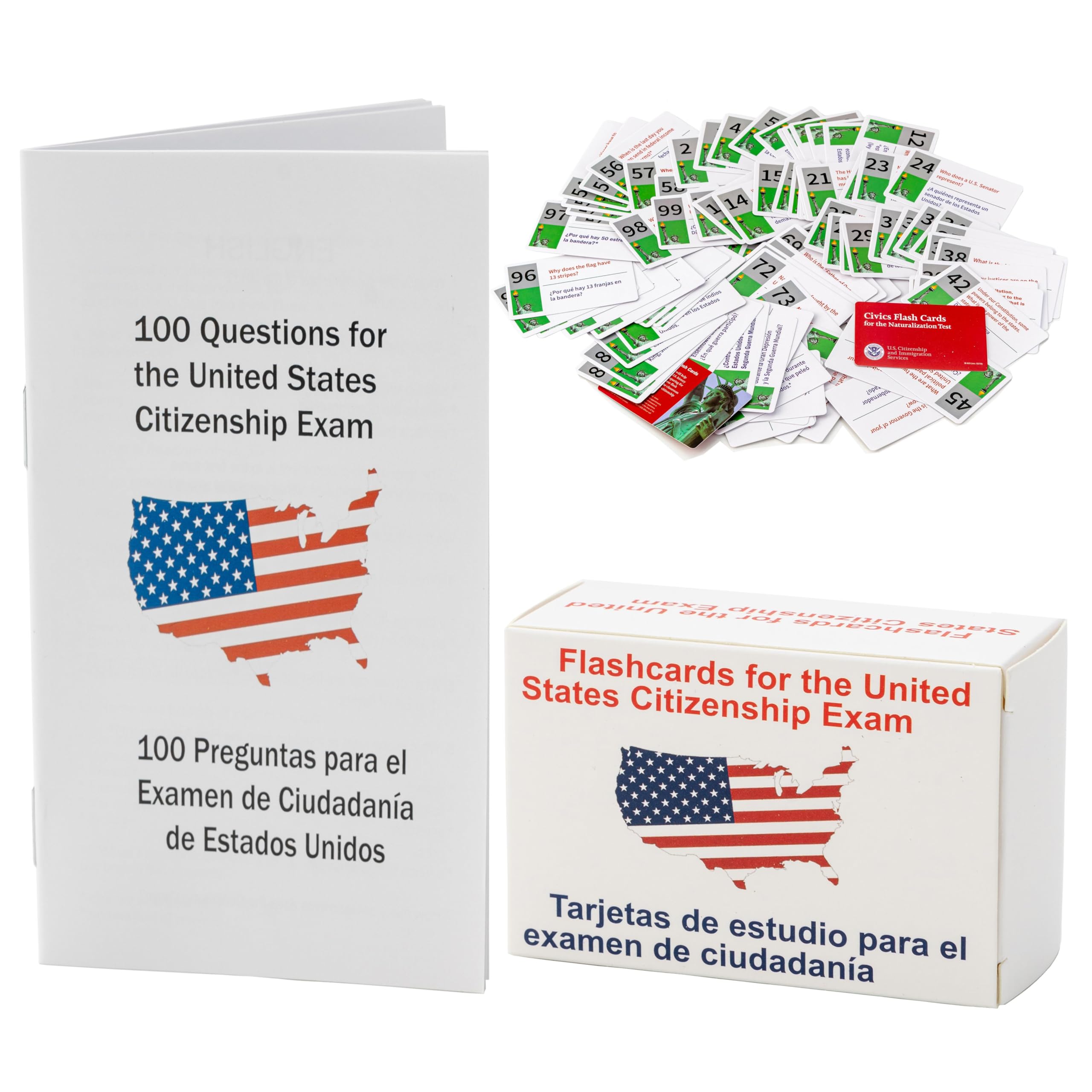 UIONML US Civic Test Flash Card 2026 packaging highlights trusted citizenship prep
