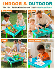 Uiopy Sandbox Kit secure lid keeps sand tidy indoors or outdoors.