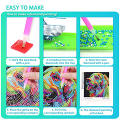 UiSdfuy Diamond Art Kit beginner-friendly setup for young artists
